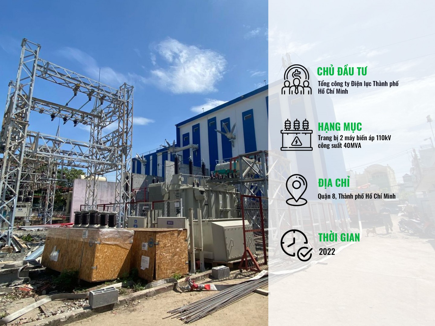 Dự án cải tạo trạm biến áp 110kV Chánh Hưng