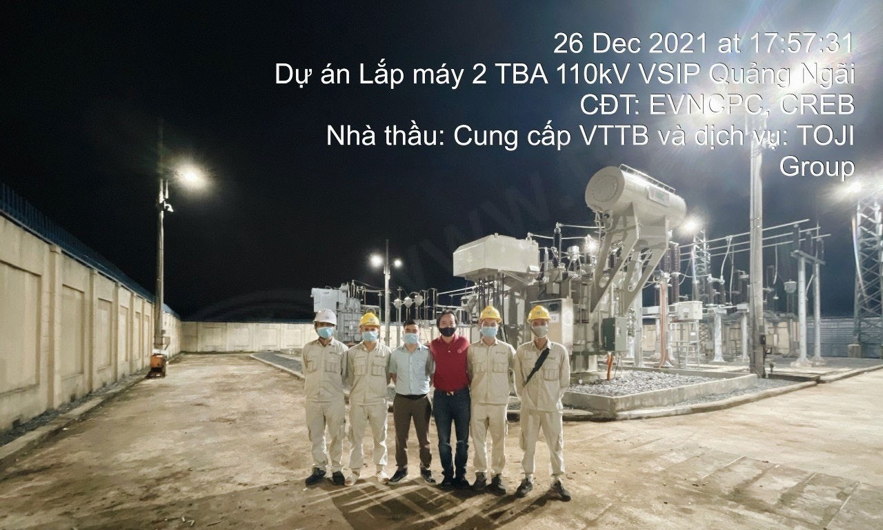 Nghiệm thu đóng điện, đưa vào vận hành máy 2 TBA 110kV VSIP Quảng Ngãi (Nguồn: Toji Group)