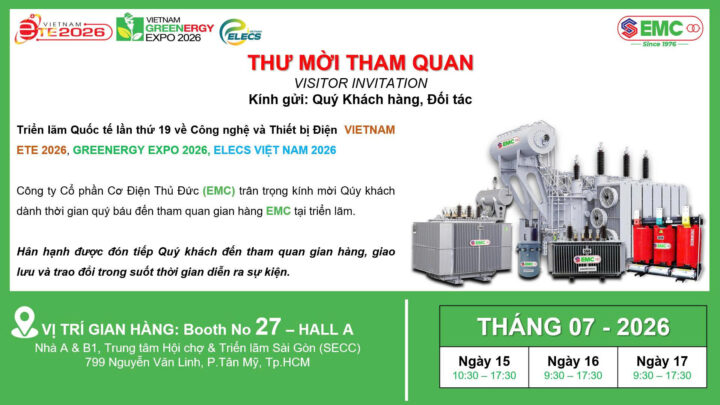 THƯ MỜI THAM QUAN TRIỂN LÃM QUỐC TẾ LẦN THỨ 19 VỀ CÔNG NGHỆ VÀ THIẾT BỊ ĐIỆN – VIETNAM ETE 2026